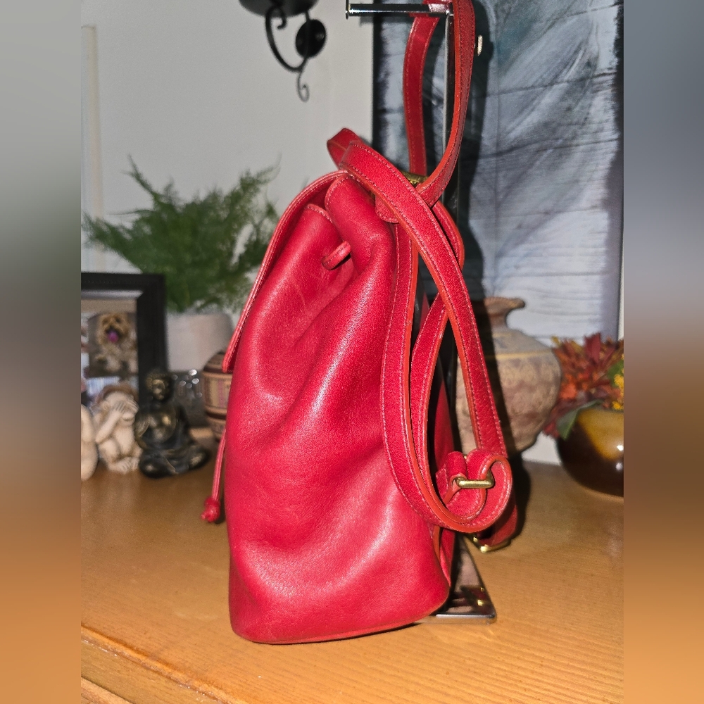 Coach VINTAGE LEGACY Red Glove Tanned leather backpack. EUC - Picture 5 of 16